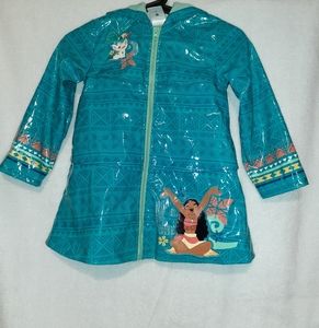 Disney Authentic Moana Raincoat Girls Size 4
